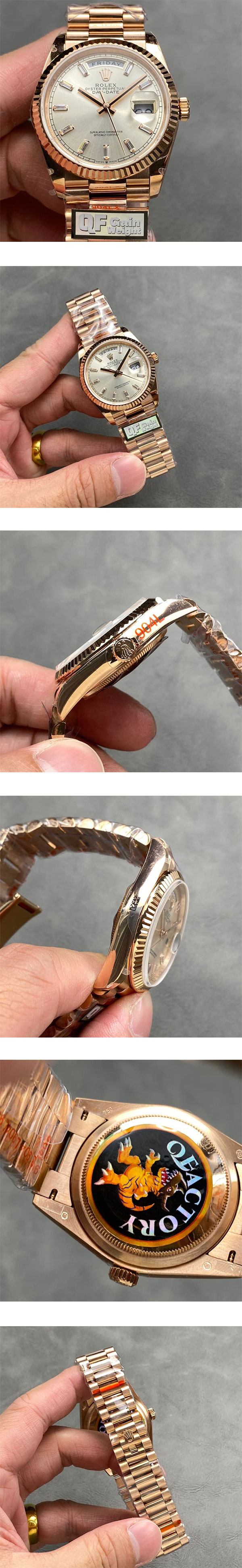 【QF製 加重版】ロレックスコピー デイデイト  M128235-0087(36mm) ロゼダイヤ